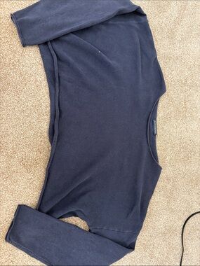 Navy Brandy off the shoulder sweater